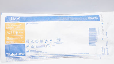 Teleflex 1FA040 LMA Unique Silicone Cuff + Syringe&Lubricant, Size 4